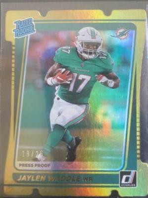 Jaylen Waddle [Press Proof Gold Die Cut] #263