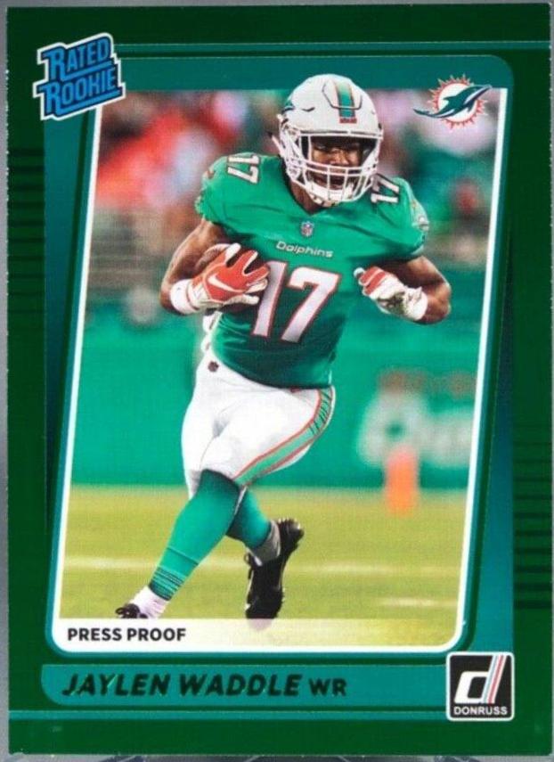Jaylen Waddle [Press Proof Green] #263