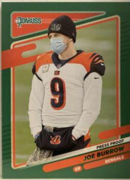 Joe Burrow [No Helmet Press Proof Green] #211