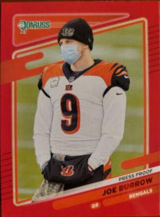 Joe Burrow [No Helmet Press Proof Red] #211