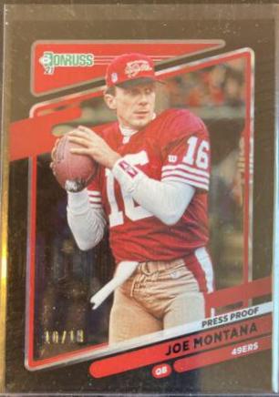 Joe Montana [No Helmet Press Proof Black] #57