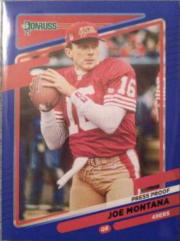 Joe Montana [No Helmet Press Proof Blue] #57