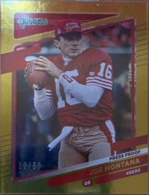Joe Montana [No Helmet Press Proof Gold] #57