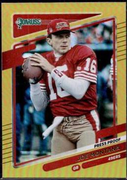 Joe Montana [No Helmet Press Proof Yellow] #57