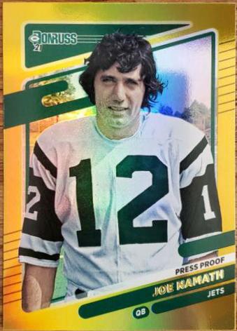 Joe Namath [No Helmet Press Proof Gold] #42
