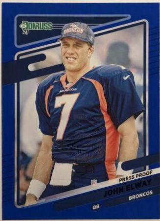 John Elway [No Helmet Press Proof Blue] #180