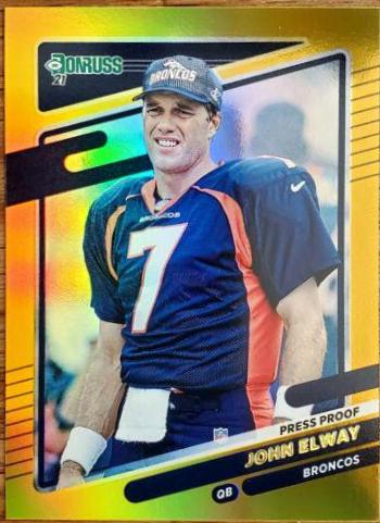 John Elway [No Helmet Press Proof Gold] #180