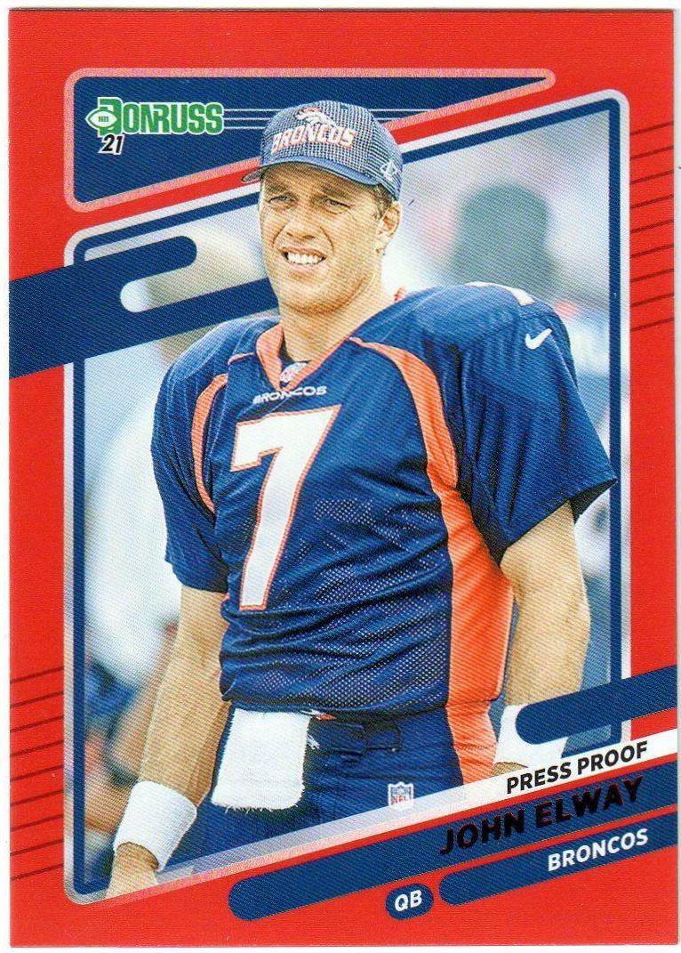 John Elway [No Helmet Press Proof Red] #180