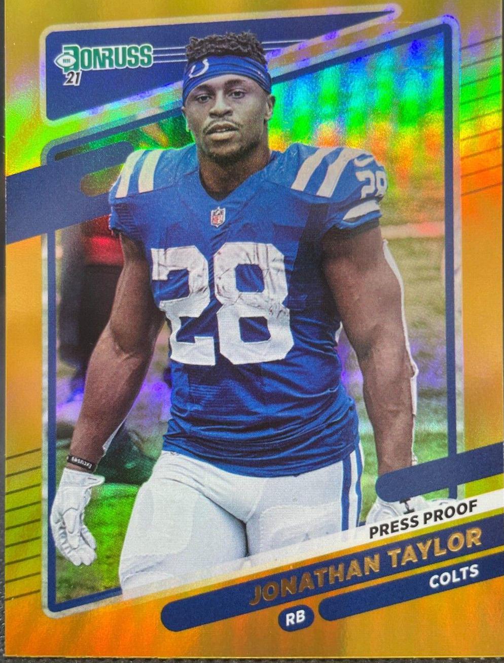 Jonathan Taylor [No Helmet Press Proof Gold] #150