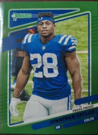 Jonathan Taylor [No Helmet Press Proof Green] #150