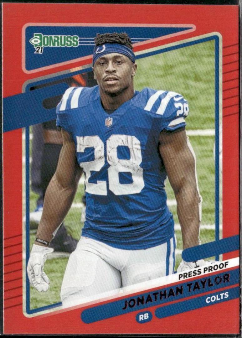 Jonathan Taylor [No Helmet Press Proof Red] #150