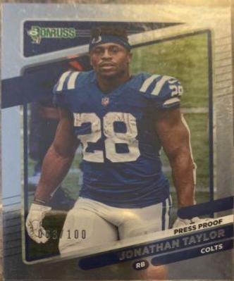 Jonathan Taylor [No Helmet Press Proof Silver] #150