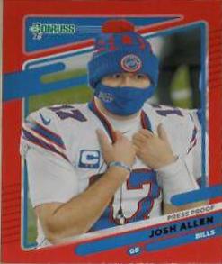 Josh Allen [No Helmet Press Proof Red] #225