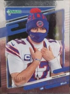 Josh Allen [No Helmet Press Proof Silver] #225