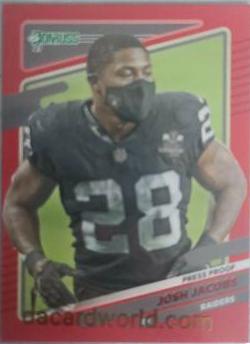 Josh Jacobs [No Helmet Press Proof Red] #85