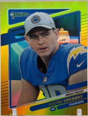Justin Herbert [No Helmet Press Proof Gold] #70