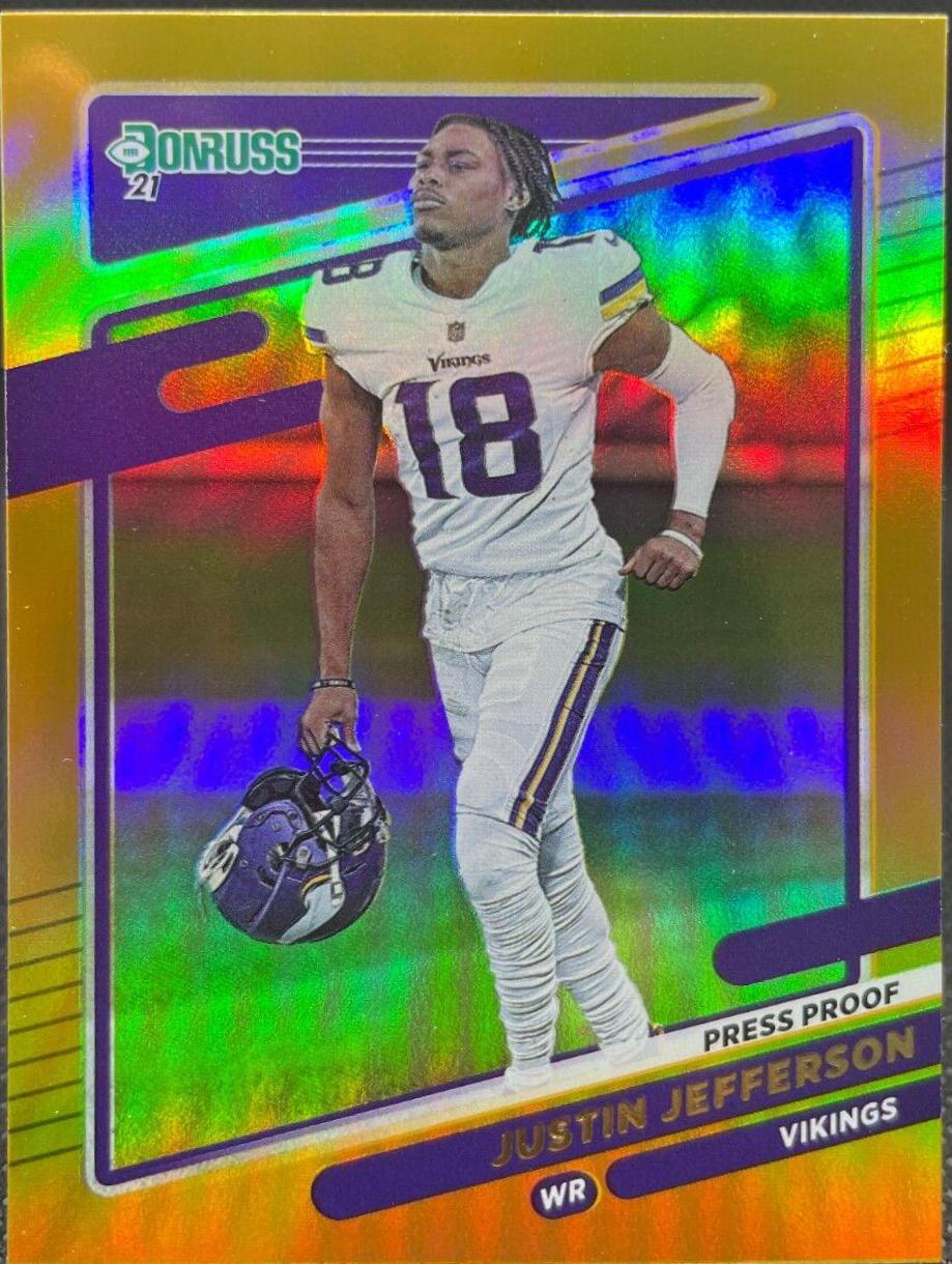 Justin Jefferson [No Helmet Press Proof Gold] #127