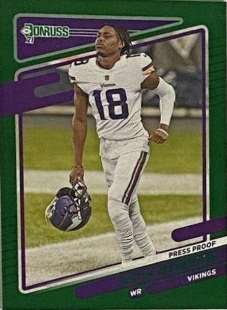 Justin Jefferson [No Helmet Press Proof Green] #127