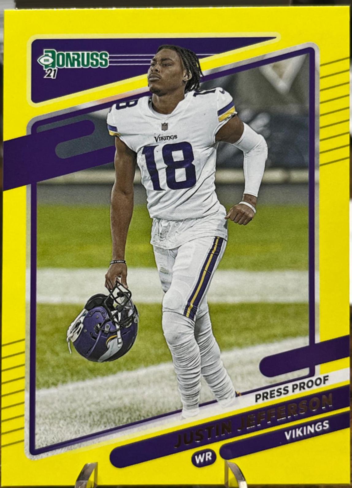 Justin Jefferson [No Helmet Press Proof Yellow] #127
