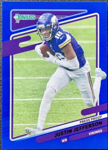 Justin Jefferson [Press Proof Blue] #127