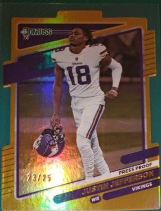 Justin Jefferson [Press Proof Gold Die Cut] #127