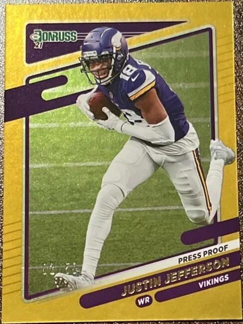 Justin Jefferson [Press Proof Gold] #127
