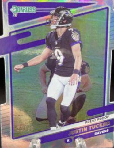 Justin Tucker [Press Proof Silver Die Cut] #240