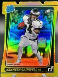 Kenneth Gainwell [Press Proof Gold Die Cut] #267