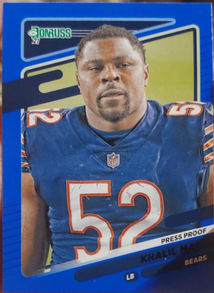 Khalil Mack [No Helmet Press Proof Blue] #203