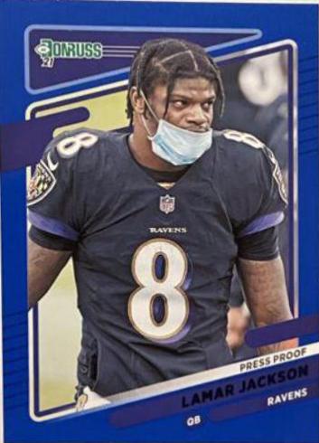 Lamar Jackson [No Helmet Press Proof Blue] #239