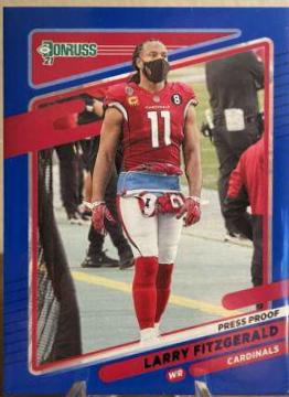Larry Fitzgerald [No Helmet Press Proof Blue] #246