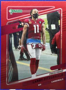 Larry Fitzgerald [No Helmet Press Proof Red] #246
