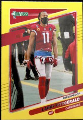 Larry Fitzgerald [No Helmet Press Proof Yellow] #246