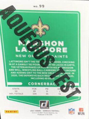 Marshon Lattimore [Aqueous Test] #99