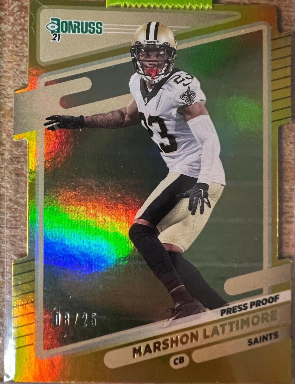 Marshon Lattimore [Press Proof Gold Die Cut] #99