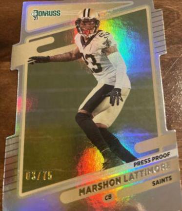 Marshon Lattimore [Press Proof Silver Die Cut] #99