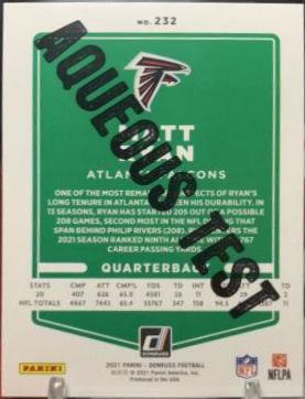 Matt Ryan [Aqueous Test] #232