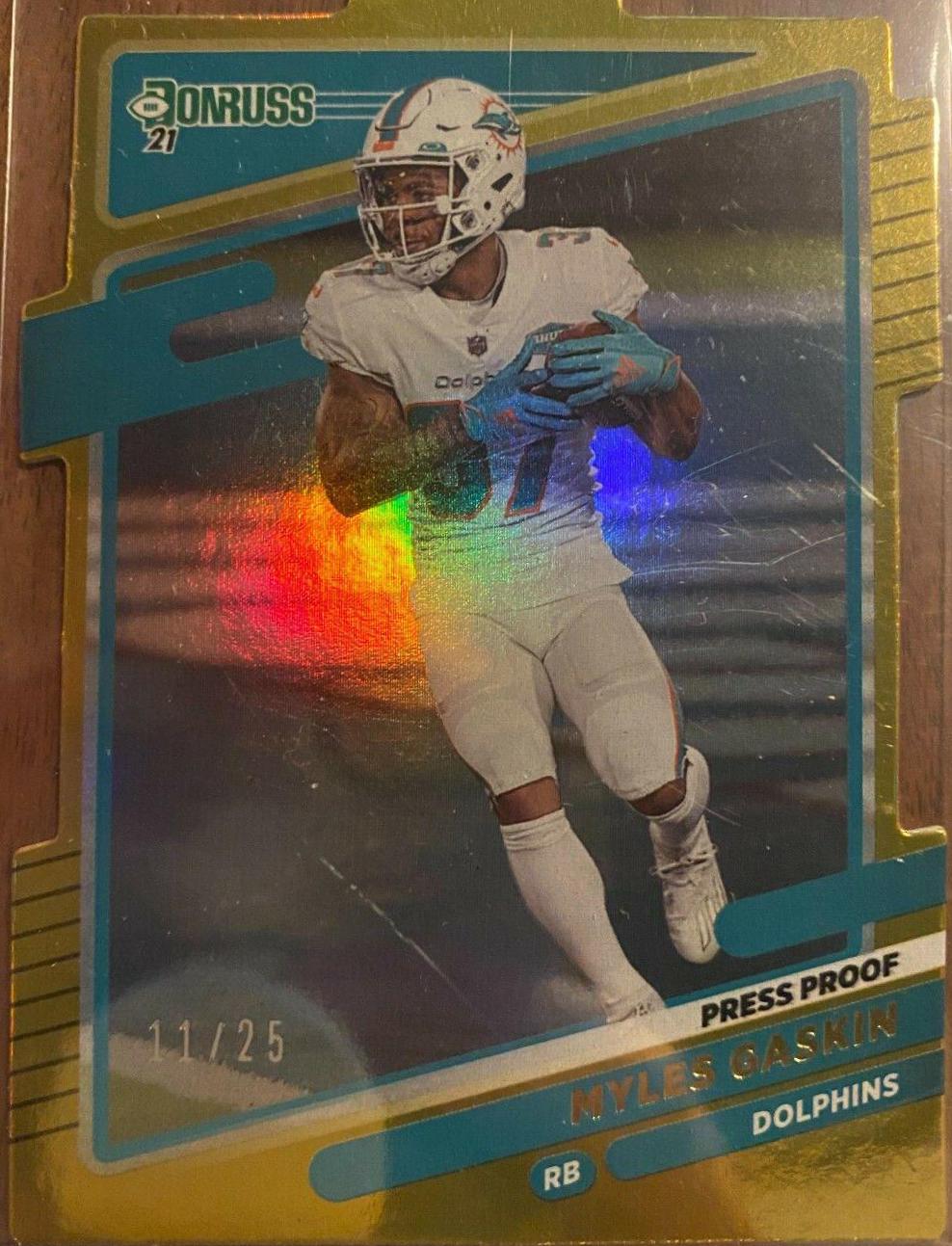 Myles Gaskin [Press Proof Gold Die Cut] #65