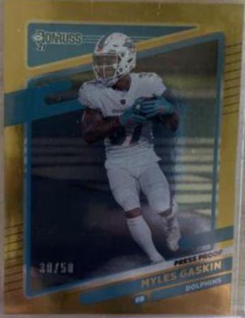 Myles Gaskin [Press Proof Gold] #65