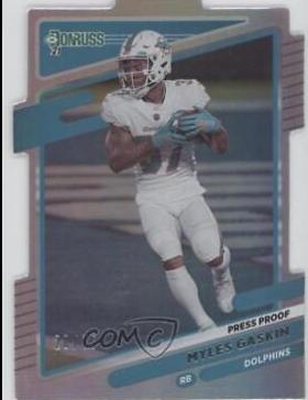 Myles Gaskin [Press Proof Silver Die Cut] #65