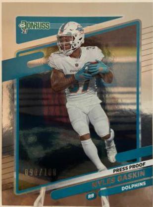 Myles Gaskin [Press Proof Silver] #65