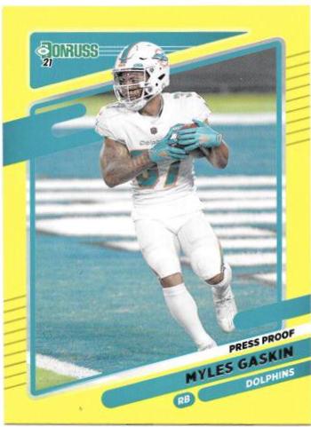Myles Gaskin [Press Proof Yellow] #65
