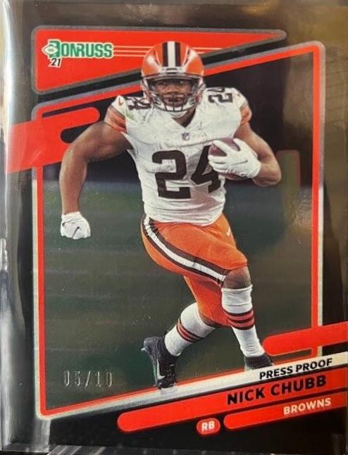 Nick Chubb [Press Proof Black] #196