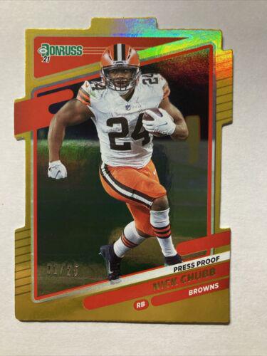 Nick Chubb [Press Proof Gold Die Cut] #196