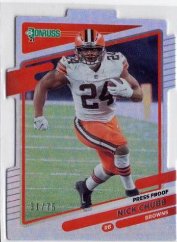 Nick Chubb [Press Proof Silver Die Cut] #196