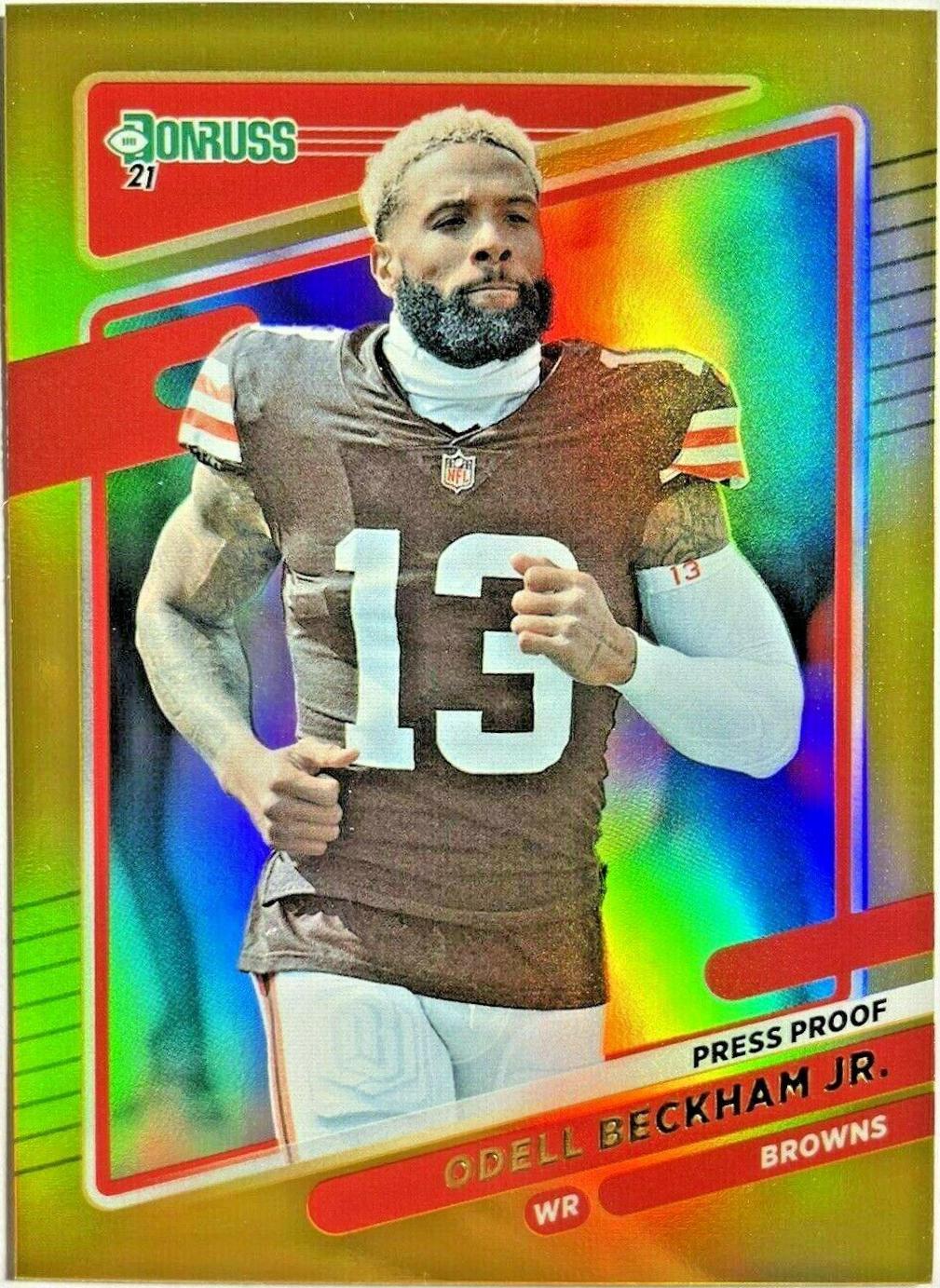 Odell Beckham Jr. [No Helmet Press Proof Gold] #198