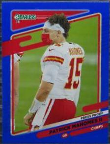 Patrick Mahomes II [No Helmet Press Proof Blue] #116