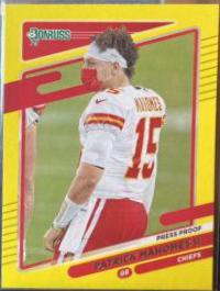 Patrick Mahomes II [No Helmet Press Proof Yellow] #116