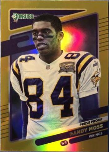 Randy Moss [No Helmet Press Proof Gold] #128