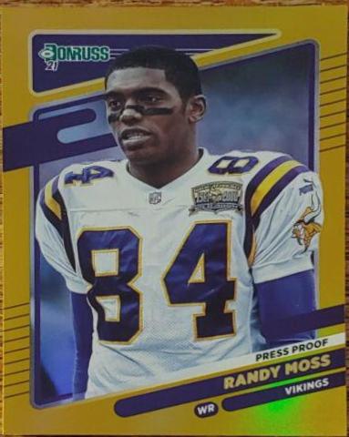 Randy Moss [No Helmet Press Proof Premium] #128